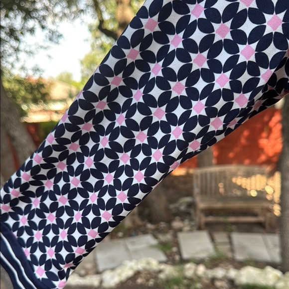 Max Studio Navy and Pink Patterned Dress Size S - Picture 3 of 3